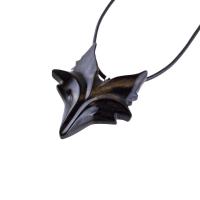 Celtic Fox Necklace, Hand Carved Wooden Fox Pendant for Men or Women, Totem Spirit Animal Gift for Him or Her, Wood Jewelry