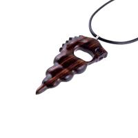 Nyami Nyami African Pendant, Hand Carved Tribal Necklace, Wood African Jewelry, Wooden Protection Amulet, Good Luck Charm