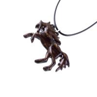 Horse Necklace, Hand Carved Wooden Horse Pendant for Men or Women, Equine Jewelry, Spirit Animal Wood Pendant