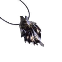 Wolf Necklace, Hand Carved Wooden Wolf Pendant for Men or Women, Spirit Animal Totem Woodland Jewelry