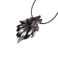 Wolf Necklace, Hand Carved Wooden Wolf Pendant for Men or Women, Spirit Animal Totem Woodland Jewelry