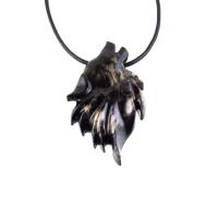 Wolf Necklace, Hand Carved Wooden Wolf Pendant for Men or Women, Spirit Animal Totem Woodland Jewelry