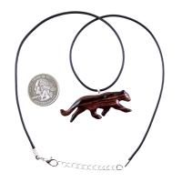 Hand Carved Puma Pendant, Wooden Panther Necklace, Panther, Cougar, Mountain Lion, Animal Jewelry for Men or Women, Gift for Him Her