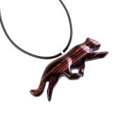 Hand Carved Puma Pendant, Wooden Panther Necklace, Panther, Cougar, Mountain Lion, Animal Jewelry for Men or Women, Gift for Him Her