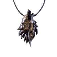 Wolf Necklace, Hand Carved Wooden Wolf Pendant for Men or Women, Spirit Animal Totem Woodland Jewelry