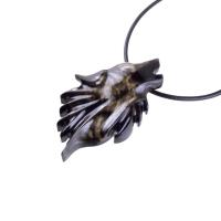 Wolf Necklace, Hand Carved Wooden Wolf Pendant for Men or Women, Spirit Animal Totem Woodland Jewelry