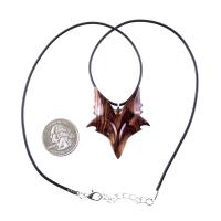 Hand Carved Wooden Fox Pendant, Celtic Fox Necklace for Men or Women, Totem Spirit Animal, Woodland Jewelry Gift for Her or Him