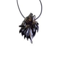 Wolf Necklace, Hand Carved Wooden Wolf Pendant for Men or Women, Spirit Animal Totem Woodland Jewelry