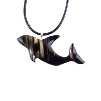 Hand Carved Orca Pendant, Wooden Killer Whale Necklace for Men or Women, Sea Animal, Nautical Beach Wood Jewelry