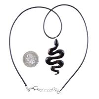 Hand Carved Wooden Snake Pendant, Snake Necklace for Men or Women, Spirit Animal Totem Reptile Wood Jewelry