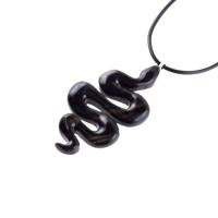 Hand Carved Wooden Snake Pendant, Snake Necklace for Men or Women, Spirit Animal Totem Reptile Wood Jewelry