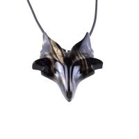 Celtic Fox Necklace, Hand Carved Wooden Fox Pendant for Men or Women, Totem Spirit Animal Gift for Him or Her, Wood Jewelry