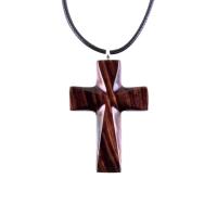 Wooden Cross Necklace, Hand Carved Wood Cross Pendant, Christian Jewelry for Men Women, Gift for Him or Her