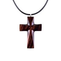 Wooden Cross Necklace, Hand Carved Wood Cross Pendant, Christian Jewelry for Men Women, Gift for Him or Her