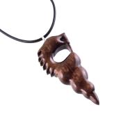 Wooden Nyami Nyami Hand Carved African Pendant, Tribal Wood Mens Necklace, African Jewelry, Protection Amulet, Good Luck Charm