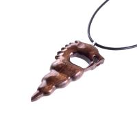 Wooden Nyami Nyami Hand Carved African Pendant, Tribal Wood Mens Necklace, African Jewelry, Protection Amulet, Good Luck Charm