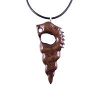 Wooden Nyami Nyami Hand Carved African Pendant, Tribal Wood Mens Necklace, African Jewelry, Protection Amulet, Good Luck Charm