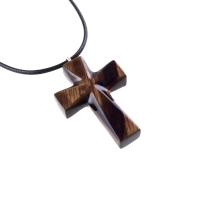 Handmade Wooden Cross Necklace, Hand Carved Wood Cross Pendant, Christian Jewelry for Men Women, Gift for Him or Her