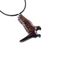 Hand Carved Hawk Pendant, Wooden Falcon Necklace, Wood Bird Necklace, Totem Jewelry for Men or Women, One of a Kind Gift for Him Her