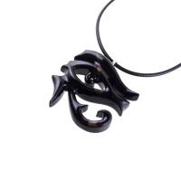 Eye of Horus Necklace, Hand Carved Wooden Eye of Horus Pendant, Eye of Ra Egyptian Amulet for Men or Women