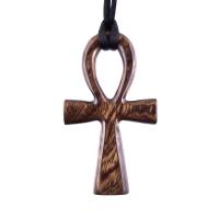 Large Ankh Pendant, Wood Egyptian Ankh Necklace, Wooden Cross Ankh Pendant, Mens African Jewelry, Gift for Him