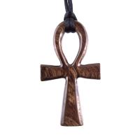 Large Ankh Pendant, Wood Egyptian Ankh Necklace, Wooden Cross Ankh Pendant, Mens African Jewelry, Gift for Him