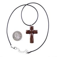 Handmade Wooden Cross Necklace for Men Women, Wood Cross Pendant, Hand Carved Christian Jewelry, One of a Kind Gift for Him Her