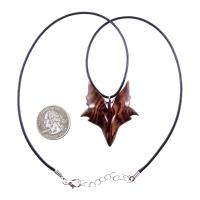 Hand Carved Wooden Fox Pendant, Celtic Fox Necklace for Men or Women, Totem Spirit Animal, Woodland Jewelry Gift for Her or Him