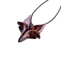 Hand Carved Wooden Fox Pendant, Celtic Fox Necklace for Men or Women, Totem Spirit Animal, Woodland Jewelry Gift for Her or Him