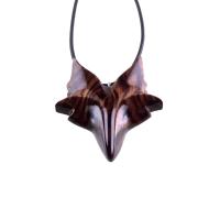 Hand Carved Wooden Fox Pendant, Celtic Fox Necklace for Men or Women, Totem Spirit Animal, Woodland Jewelry Gift for Her or Him