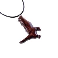Hawk Necklace, Wooden Falcon Pendant, Hand Carved Bird Necklace, Totem Amulet, Wood Jewelry, One of a Kind Handmade Gift