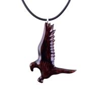 Hawk Necklace, Wooden Falcon Pendant, Hand Carved Bird Necklace, Totem Amulet, Wood Jewelry, One of a Kind Handmade Gift
