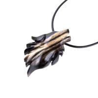 Wolf Necklace, Hand Carved Wooden Wolf Pendant for Men or Women, Spirit Animal Totem Woodland Jewelry
