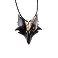 Celtic Fox Necklace, Hand Carved Wooden Fox Pendant for Men or Women, Totem Spirit Animal Gift for Him or Her, Wood Jewelry