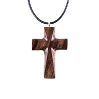 Handmade Wooden Cross Necklace, Hand Carved Wood Cross Pendant, Christian Jewelry for Men Women, Gift for Him or Her