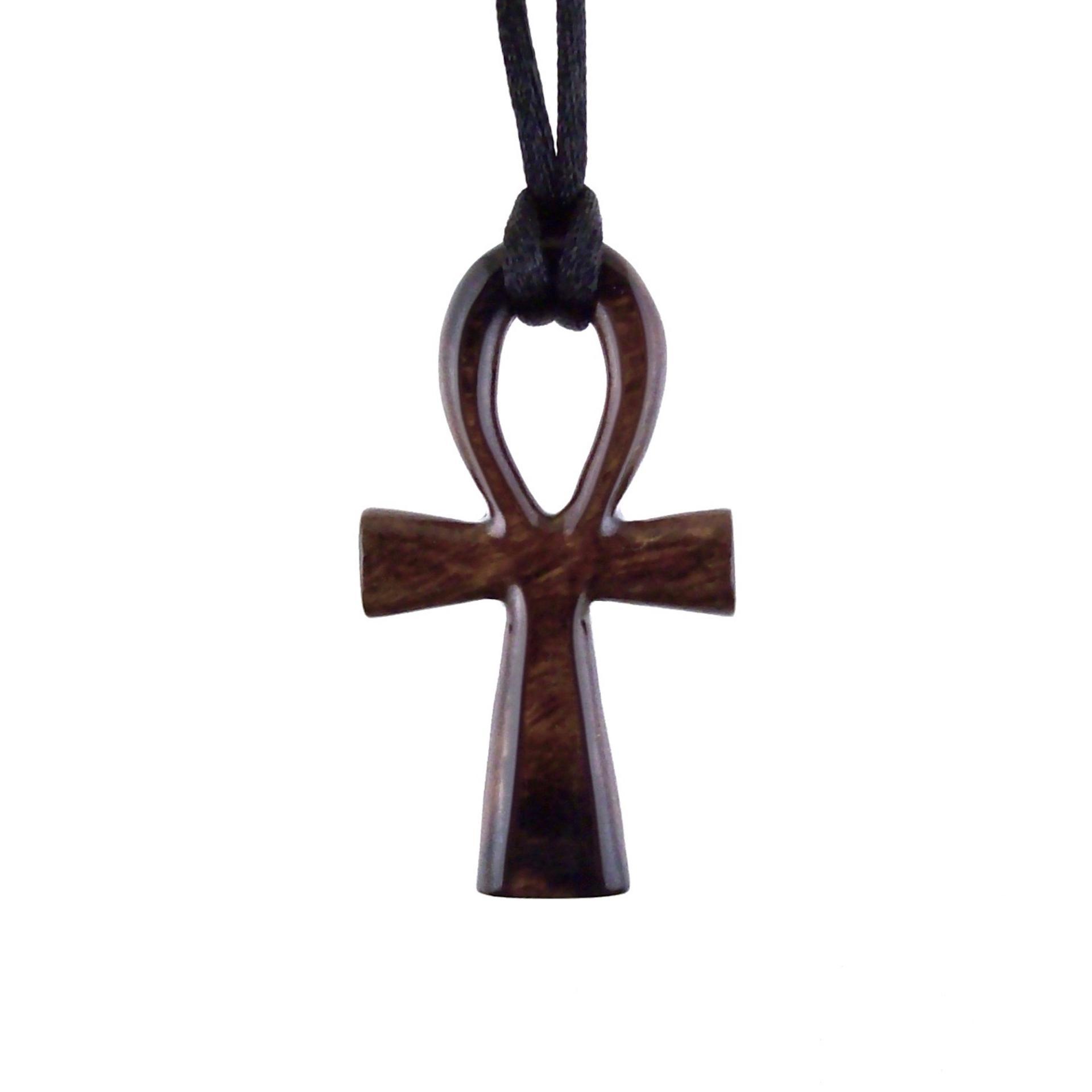 Ankh Necklace, Hand Carved Wooden Ankh Pendant for Men or Women, Egyptian Cross Necklace, Egyptian Jewelry Gift for Him Her