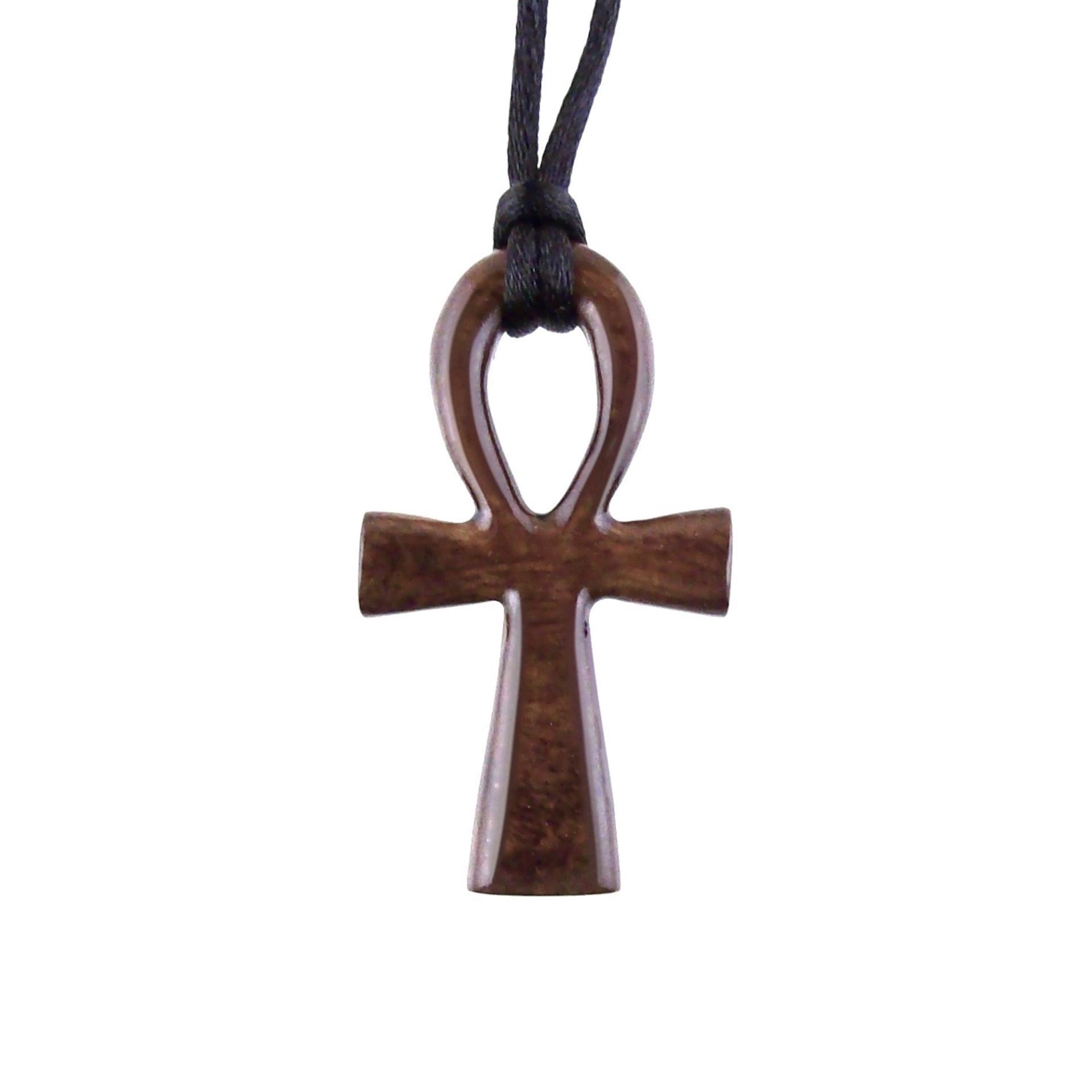 Ankh Necklace, Hand Carved Wooden Ankh Pendant for Men or Women, Egyptian Cross Necklace, Egyptian Jewelry Gift for Him Her