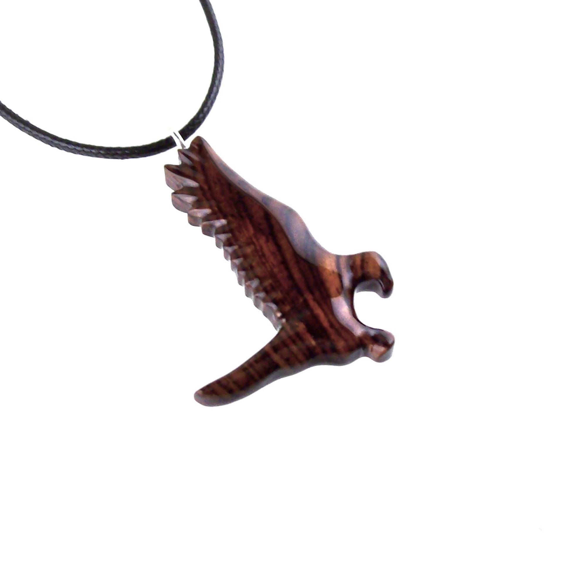 Hawk Necklace, Wooden Falcon Pendant, Hand Carved Bird Necklace, Totem Amulet, Wood Jewelry, One of a Kind Handmade Gift