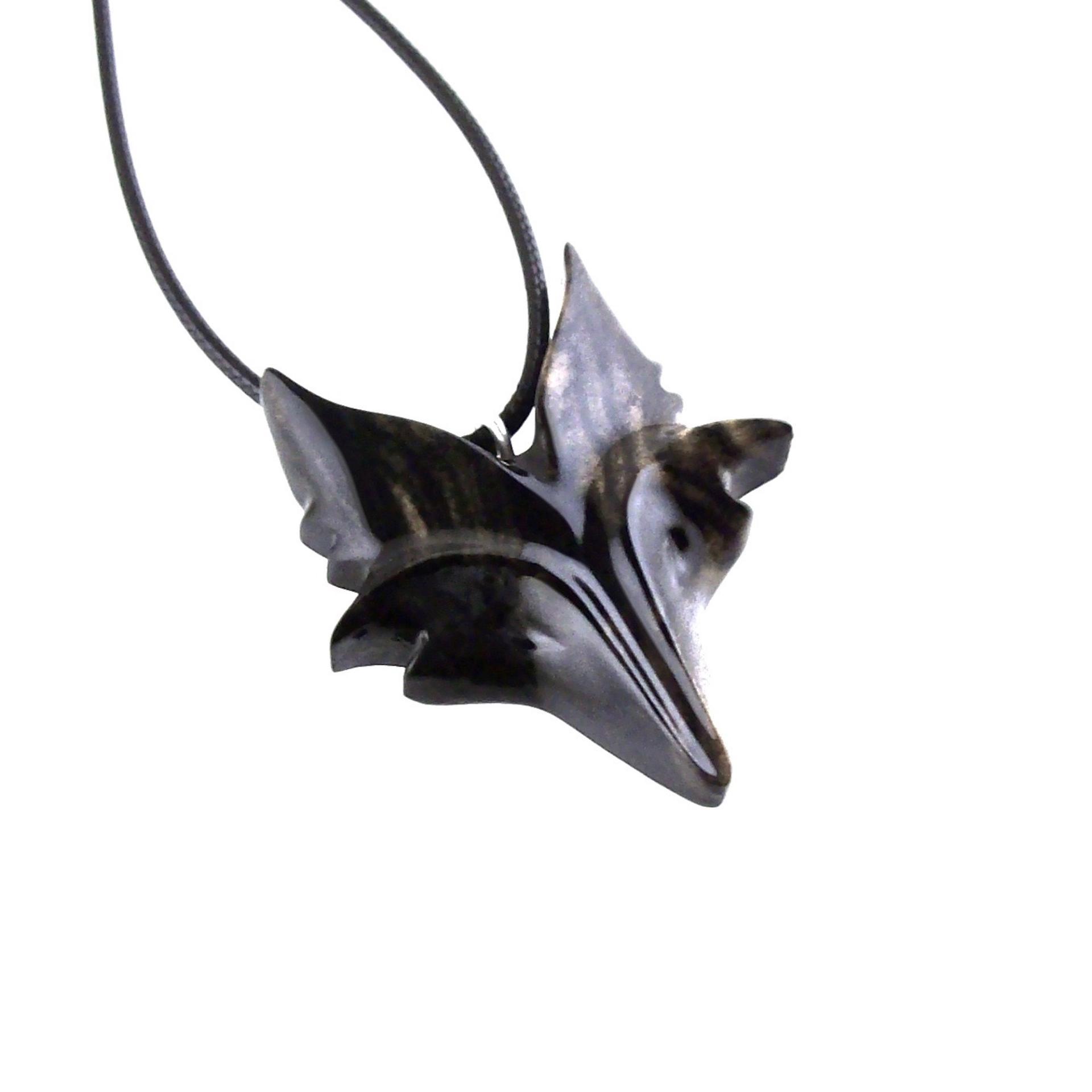 Celtic Fox Necklace, Hand Carved Wooden Fox Pendant for Men or Women, Totem Spirit Animal Gift for Him or Her, Wood Jewelry