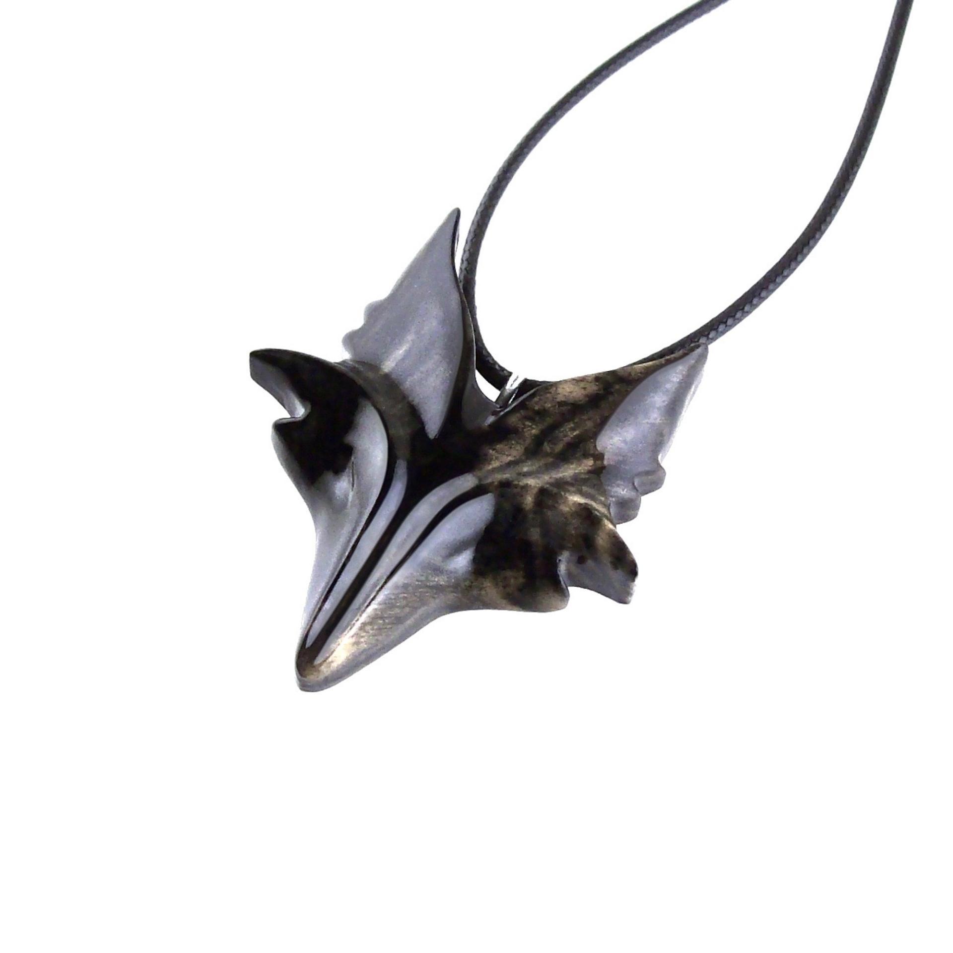 Celtic Fox Necklace, Hand Carved Wooden Fox Pendant for Men or Women, Totem Spirit Animal Gift for Him or Her, Wood Jewelry