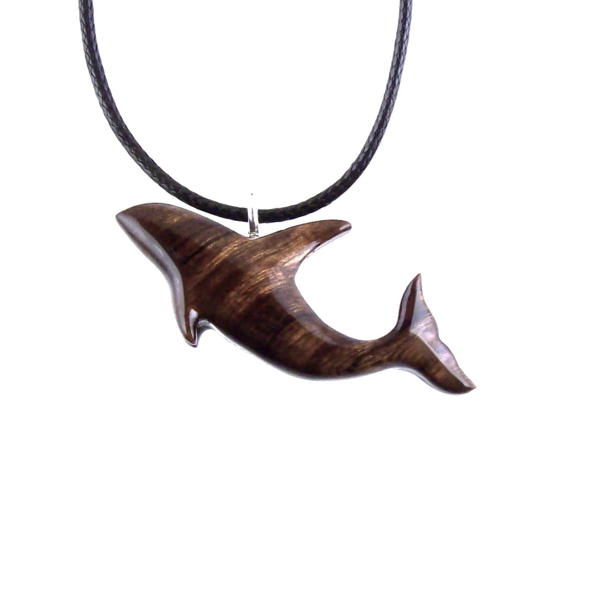 Hand Carved Orca Pendant, Wooden Whale Necklace, Sea Animal Pendant, Nautical Necklace for Men or Women, Wood Jewelry