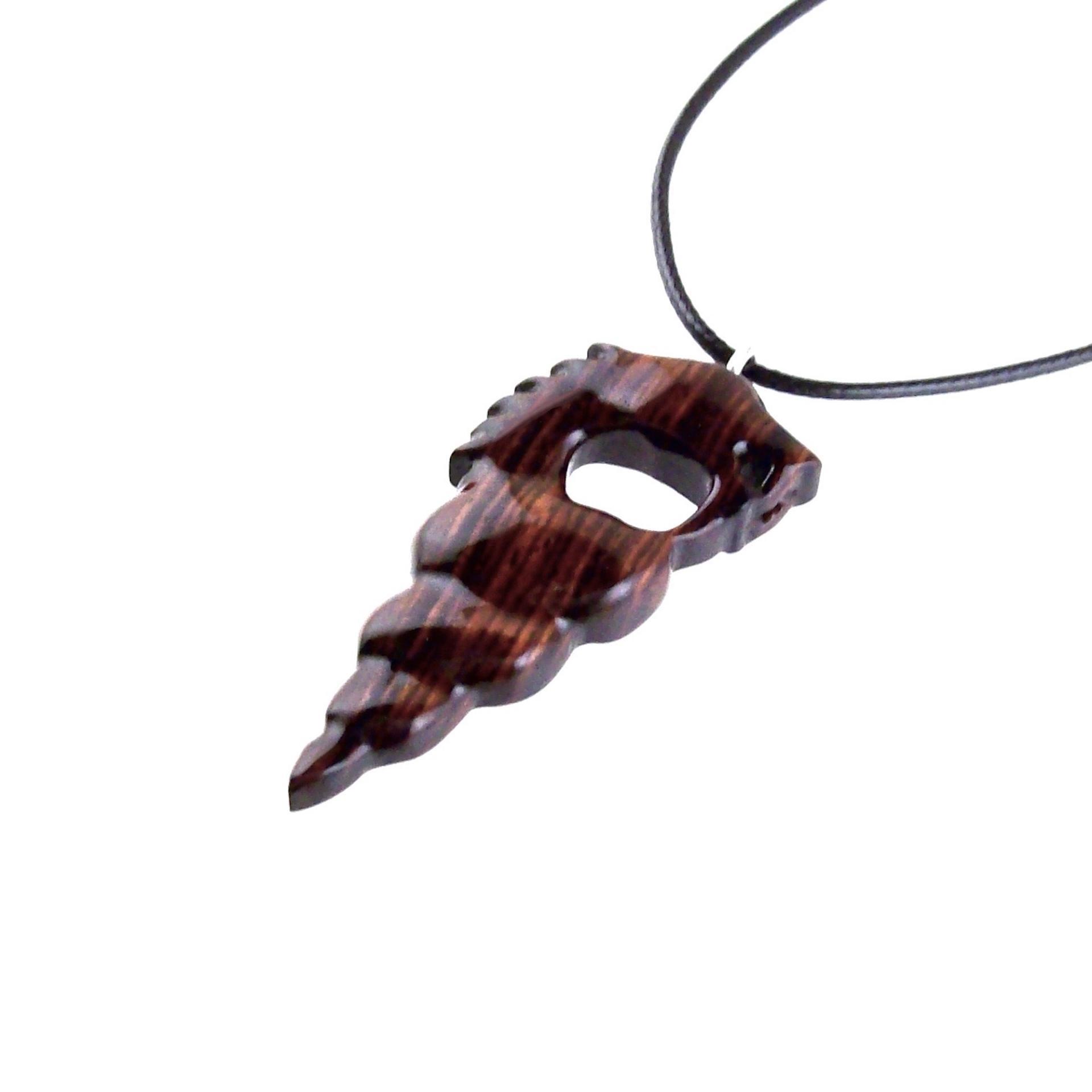 Nyami Nyami African Pendant, Hand Carved Tribal Necklace, Wood African Jewelry, Wooden Protection Amulet, Good Luck Charm