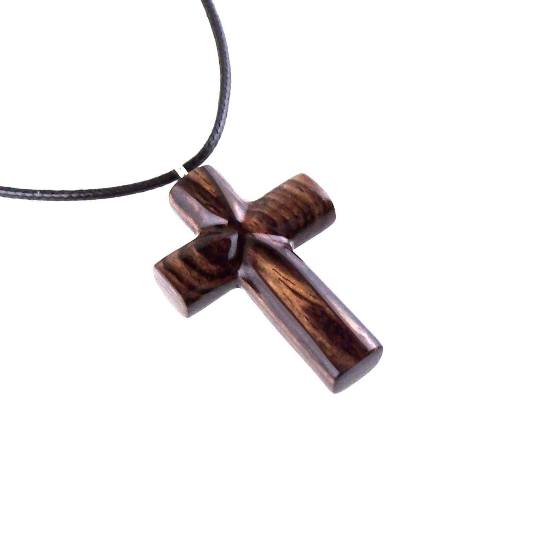Wooden Cross Pendant, Hand Carved Wood Cross Necklace, Christian Jewelry, One of a Kind Gift for Men or Women