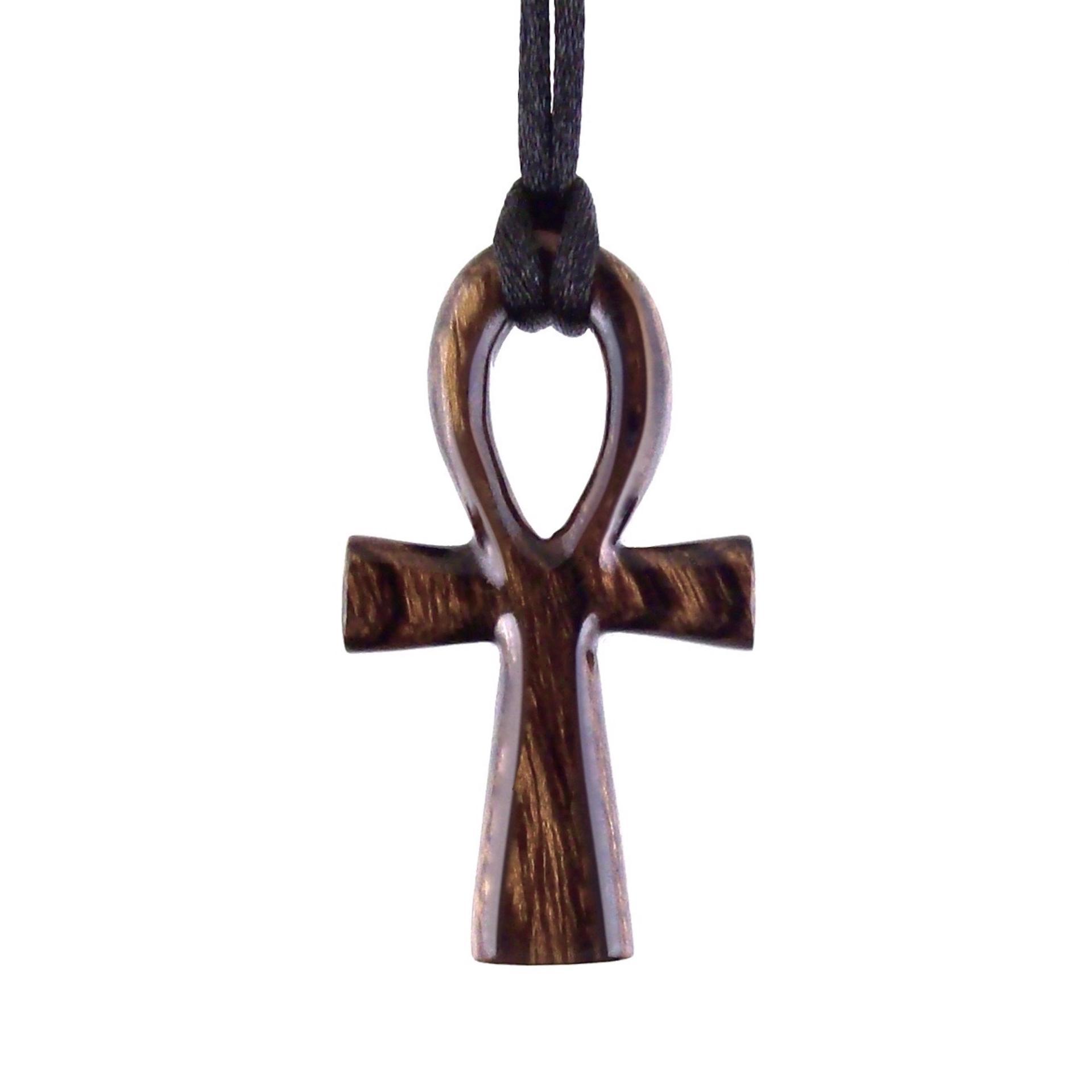 Ankh Necklace, Hand Carved Wooden Ankh Pendant for Men or Women, Egyptian Cross Necklace, Egyptian Jewelry Gift for Him Her