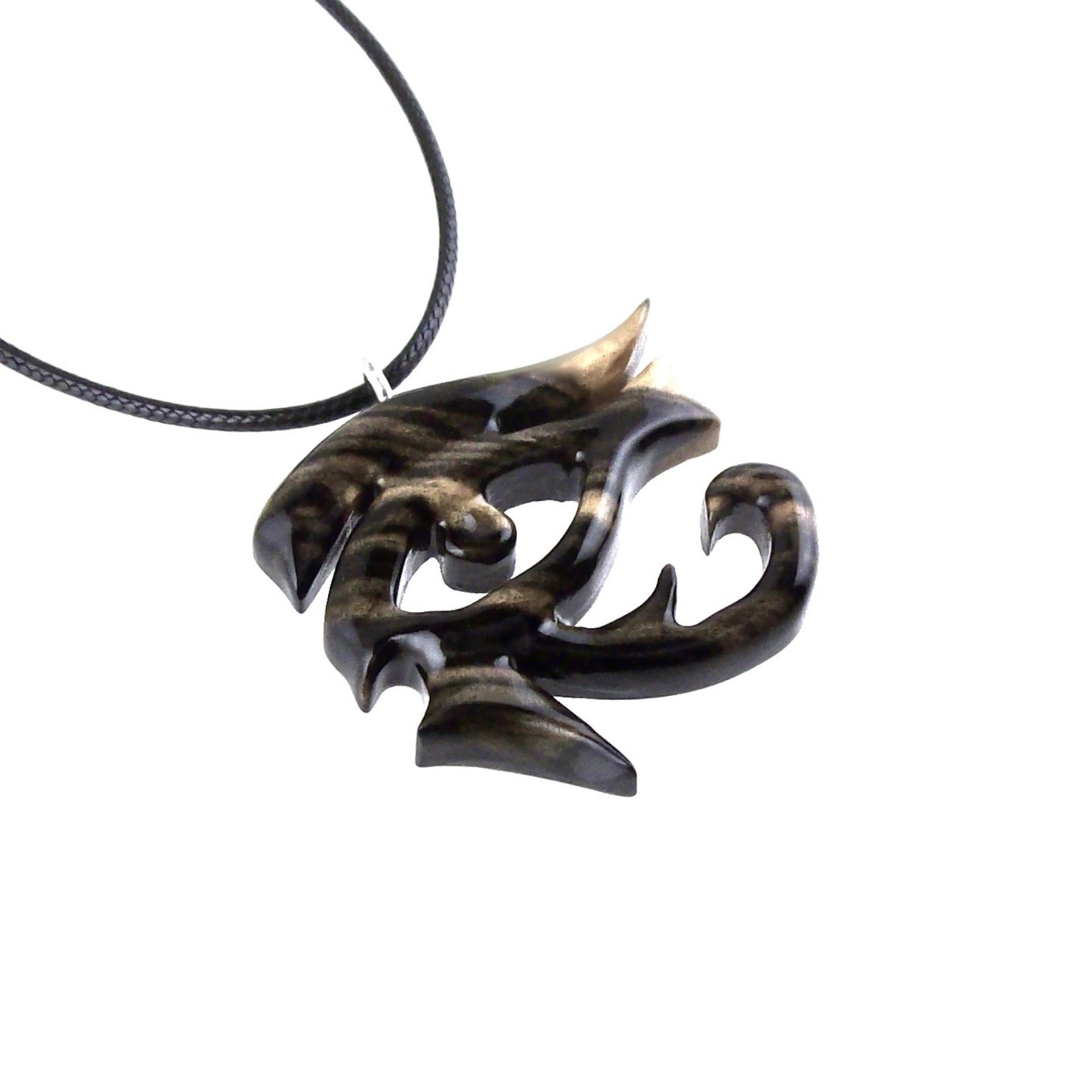 Eye of Horus Necklace, Hand Carved Wooden Eye of Horus Pendant, Eye of Ra Egyptian Amulet for Men or Women