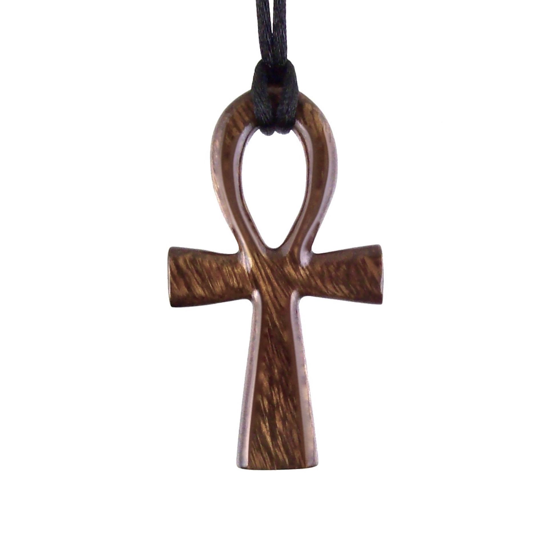 Large Ankh Pendant, Wood Egyptian Ankh Necklace, Wooden Cross Ankh Pendant, Mens African Jewelry, Gift for Him