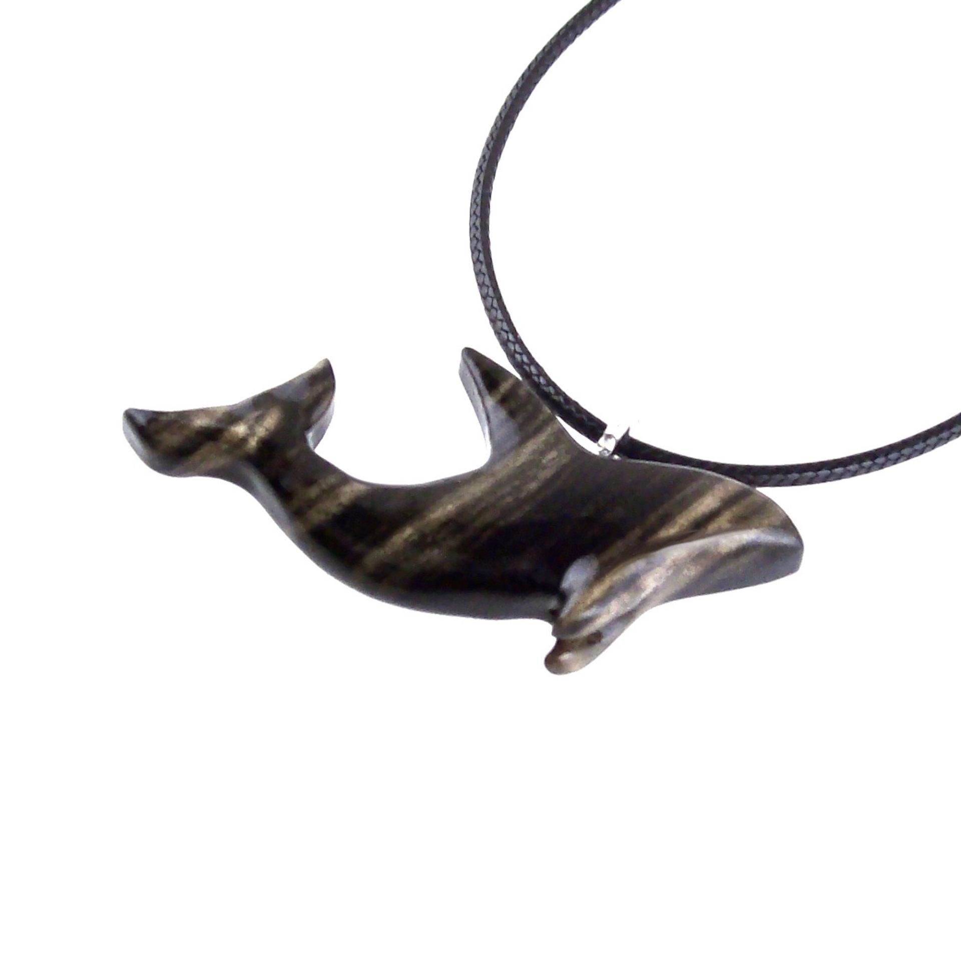Hand Carved Orca Pendant, Wooden Killer Whale Necklace for Men or Women, Sea Animal, Nautical Beach Wood Jewelry