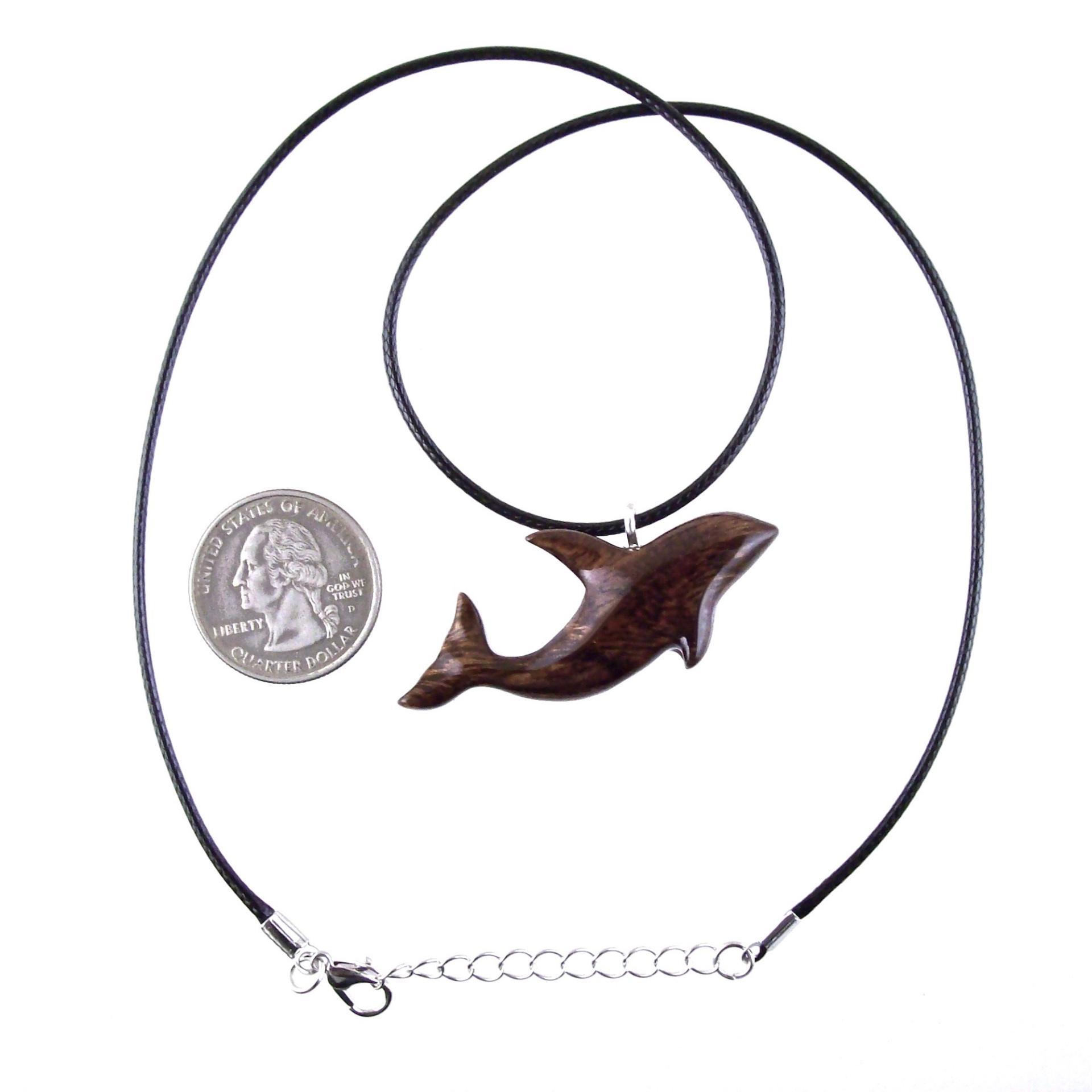 Hand Carved Orca Pendant, Wooden Whale Necklace, Sea Animal Pendant, Nautical Necklace for Men or Women, Wood Jewelry