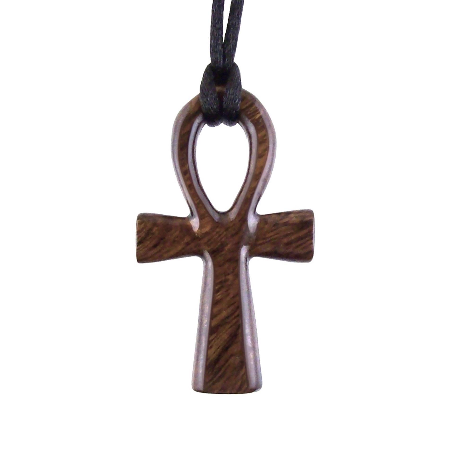 Ankh Necklace, Hand Carved Wooden Ankh Pendant for Men or Women, Egyptian Cross Necklace, Egyptian Jewelry Gift for Him Her
