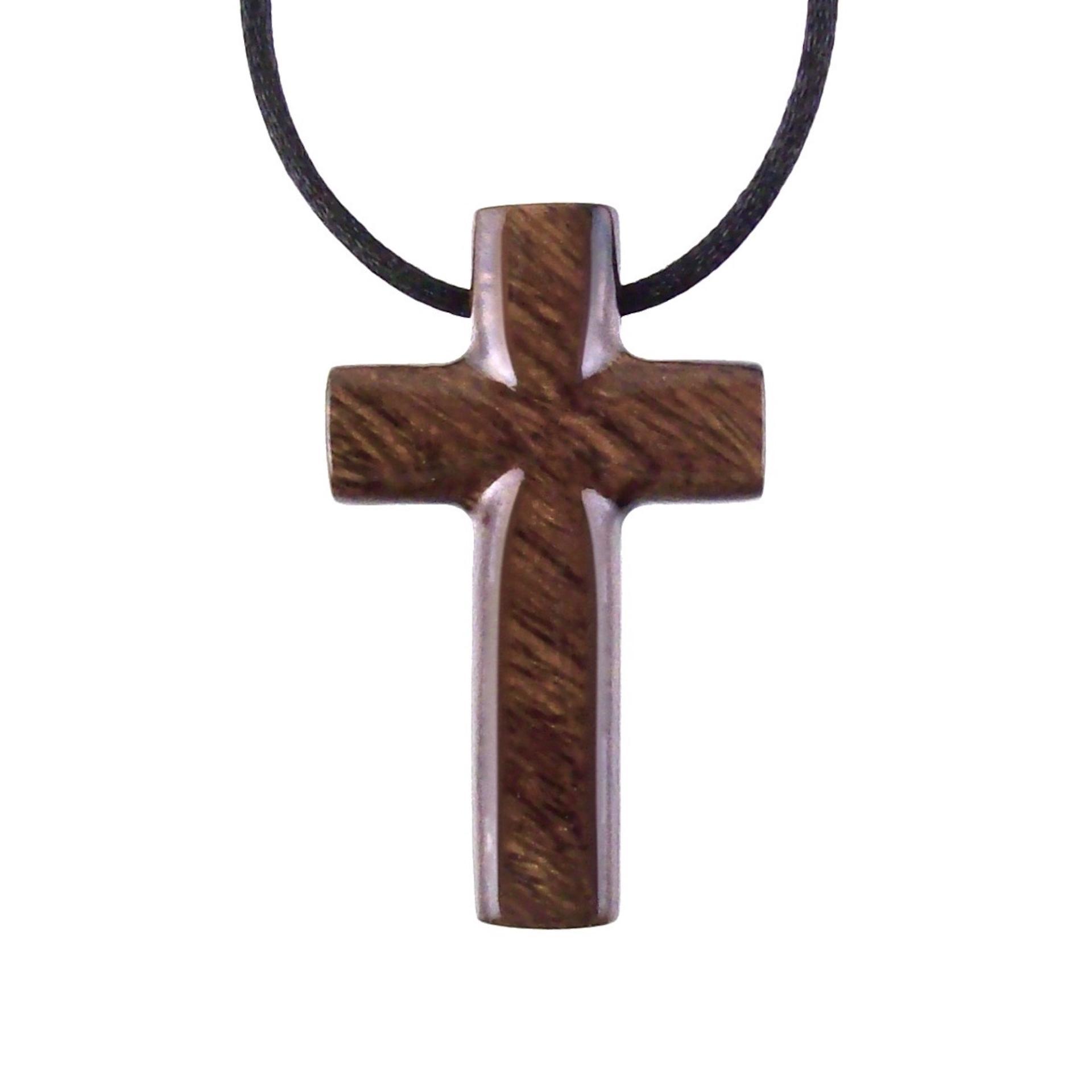 Wood Cross Necklace, Hand Carved Wooden Cross Pendant, Christian Jewelry for Men, One of a Kind Gift for Him